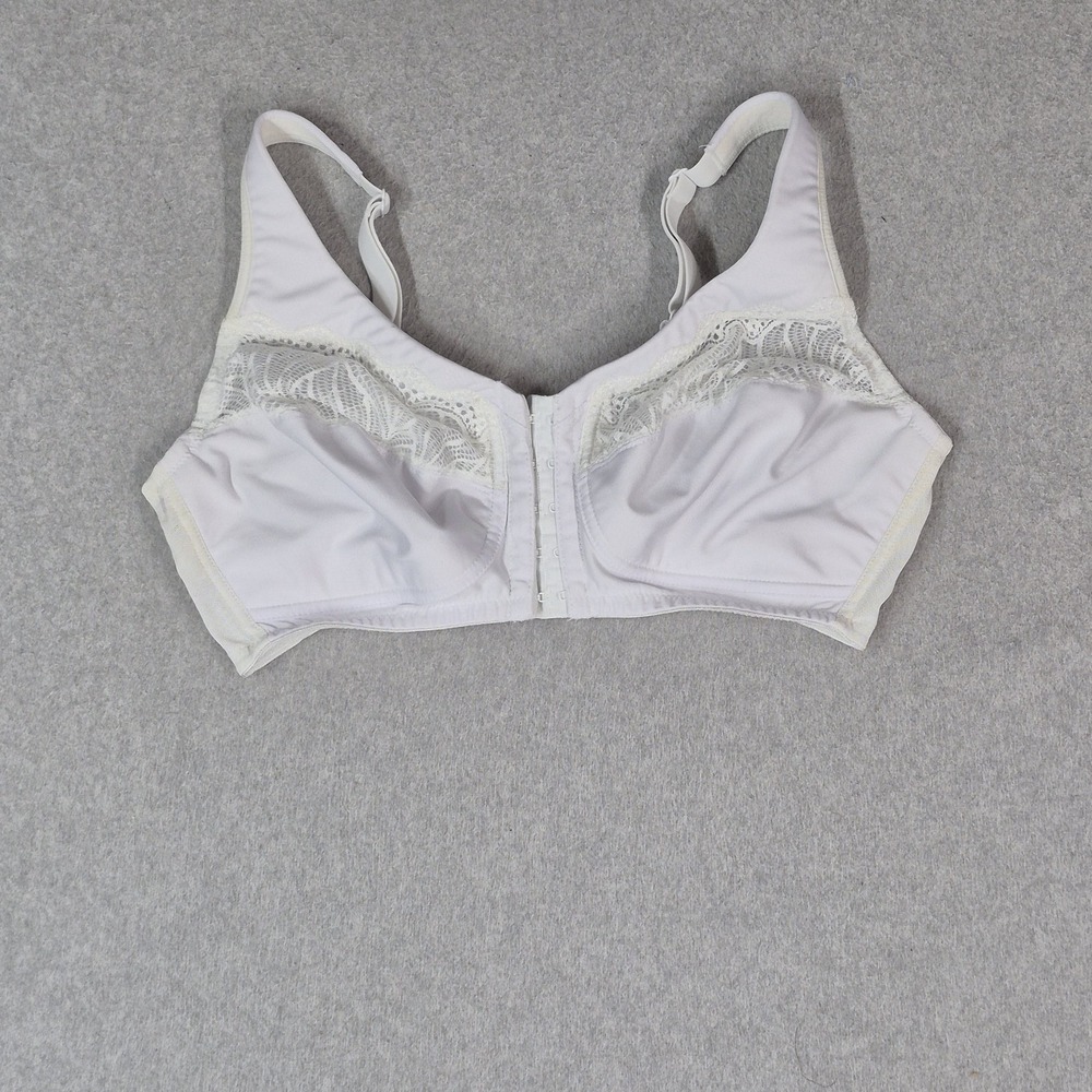 Glamorise Women Bra 40D White T Shirt Wireless Strap Adjustable
